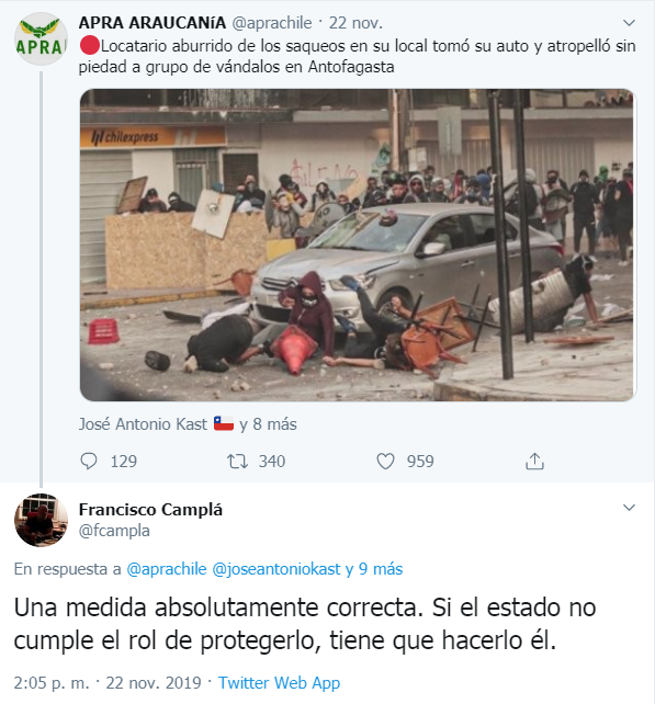 Los tuiteos y las pinturas del artista visual detenido por disparo en Portal La Dehesa