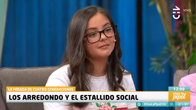 La especial participación de hija de Carolina Arredondo en Viva la Pipol: habló de la crisis social