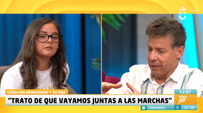 La especial participación de hija de Carolina Arredondo en Viva la Pipol: habló de la crisis social