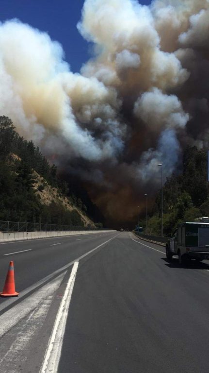 incendio en ruta 68