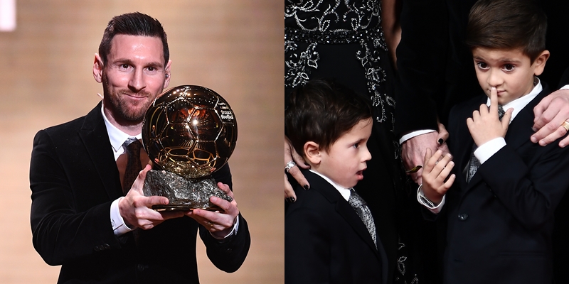 Messi ganó su sexto Balón de Oro: hijos se robaron la atención por eufórico y doloroso festejo