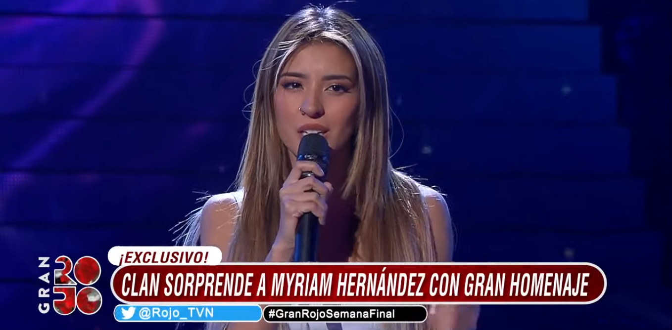 "Gran Rojo": Geraldine Muñoz cantó en homenaje a Myriam Hernández y televidentes quedaron fascinados