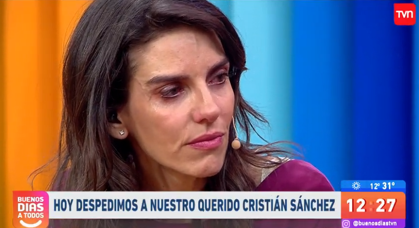 María Luisa lloró en despedida de Cristián Sánchez