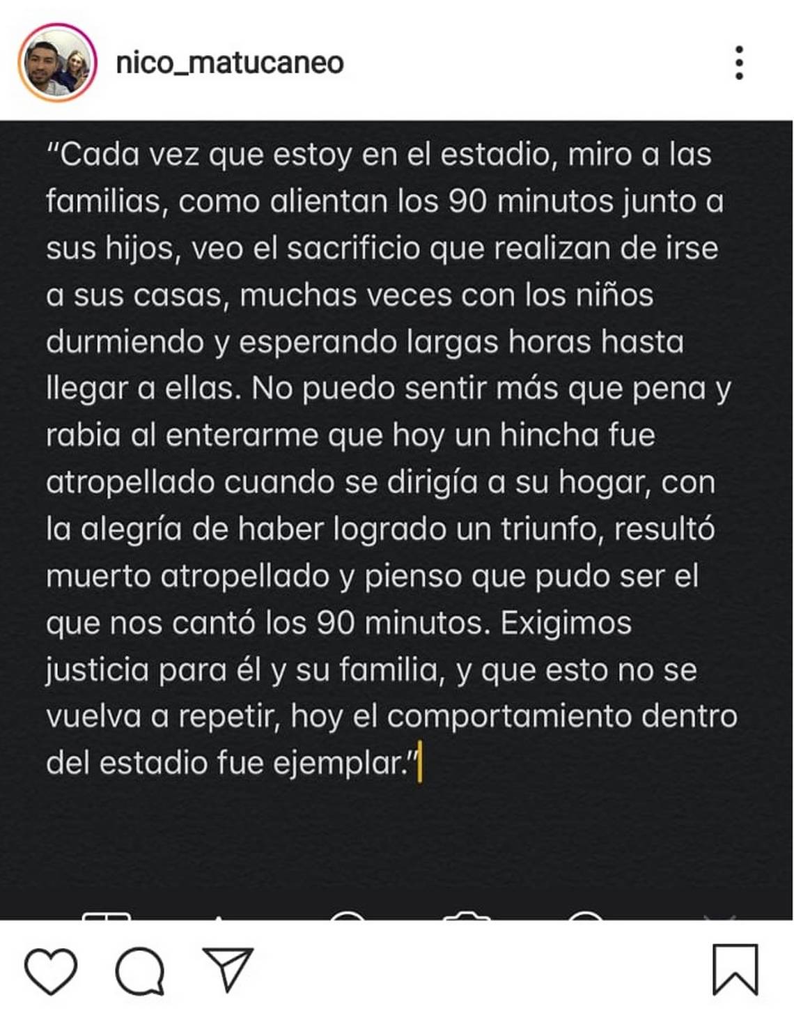 El furioso mensaje de Nicolás Maturana tras muerte de hincha de Colo Colo: