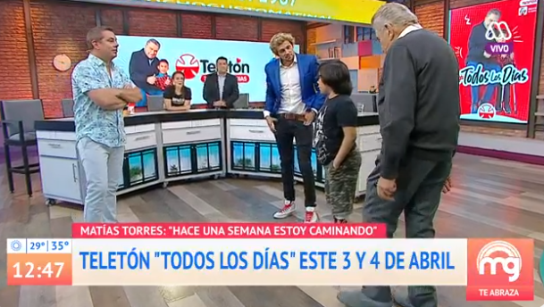 Impacto por reaparición de Matías Torres, embajador de la Teletón 2014