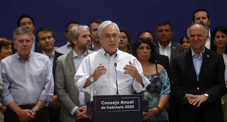 Piñera entregó hoja de ruta para el 2020: pensiones, salud, proceso constituyente y orden público