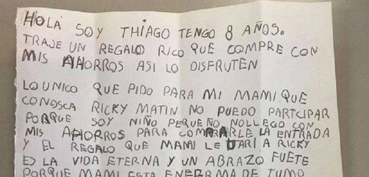 niño y su carta para regalo de mamá se volvió viral