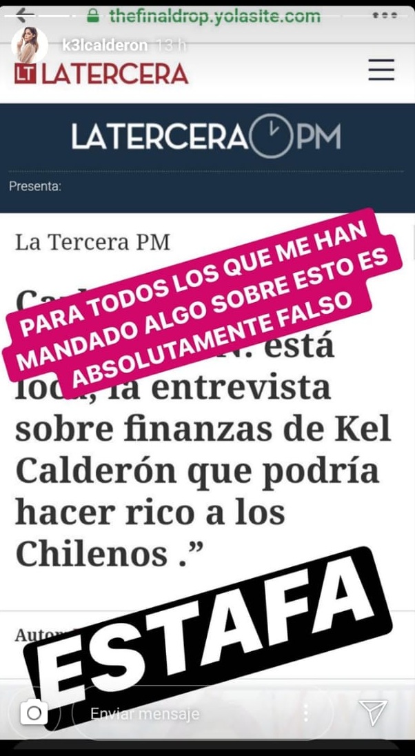 Captura | Instagram Kel Calderón