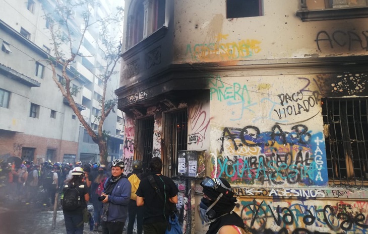 incendio plaza baquedano