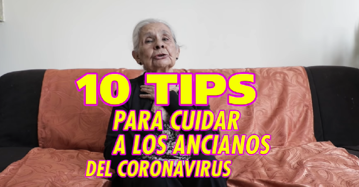 Anciana da consejos para cuidar a los ancianos ante pandemia de covid-19