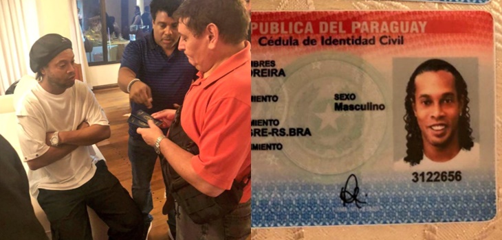 La insólita imagen que dejó la retención de Ronaldinho en Paraguay por usar pasaportes falsos