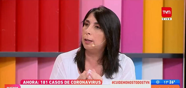 Karla Rubilar y proyección de coronavirus: 