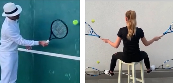 Tenista de 14 años sorprendió a Roger Federer al superarlo en challenge: utilizó cuatro raquetas