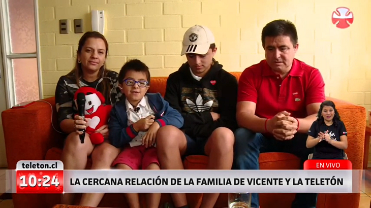 Vicente Jopia y su familia