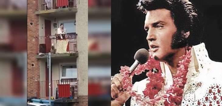 Escocés que imitó a Elvis Presley desde su balcón logró cautivar a sus vecinos pero terminó multado