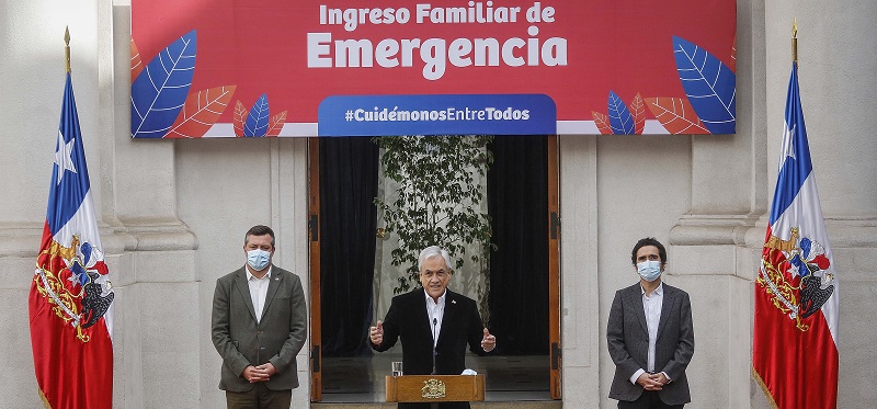Piñera anuncia adelanto de entrega de Ingreso Familiar de Emergencia