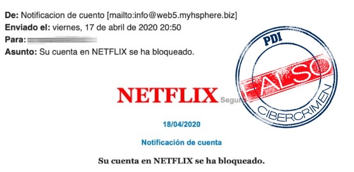 PDI advierte de dos nuevas estafas electrónicas relacionadas con el SII y Netflix
