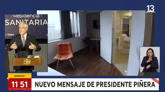 Presidente Piñera presenta nuevas residencias sanitarias