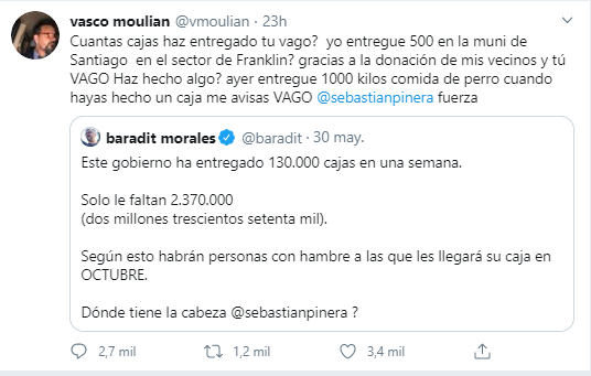 Tuit Vasco Moulian contra Baradit