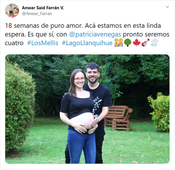 Anwar Farrán y Patricia Venegas se convirtieron en padres