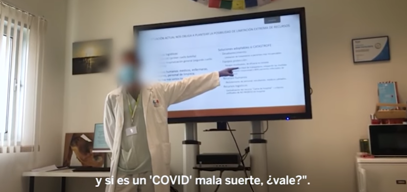 revelan controversial instrucción que recibió personal médico de España