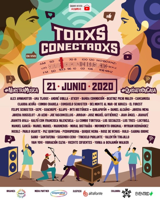 TVN transmitirá por su portal web festival digital Todxs conectadxs: