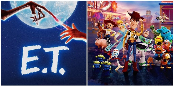 E.T (I) Universal Pictures | Toy Story 4 (d) Pixar