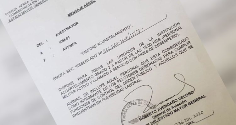 Tras viralización de documento: FACh confirma acuartelamiento, pero para reforzar medidas sanitarias