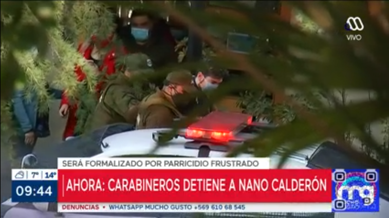 Carabineros detiene a 'Nano' Calderón: lo trasladan a Centro de Justicia para su formalización