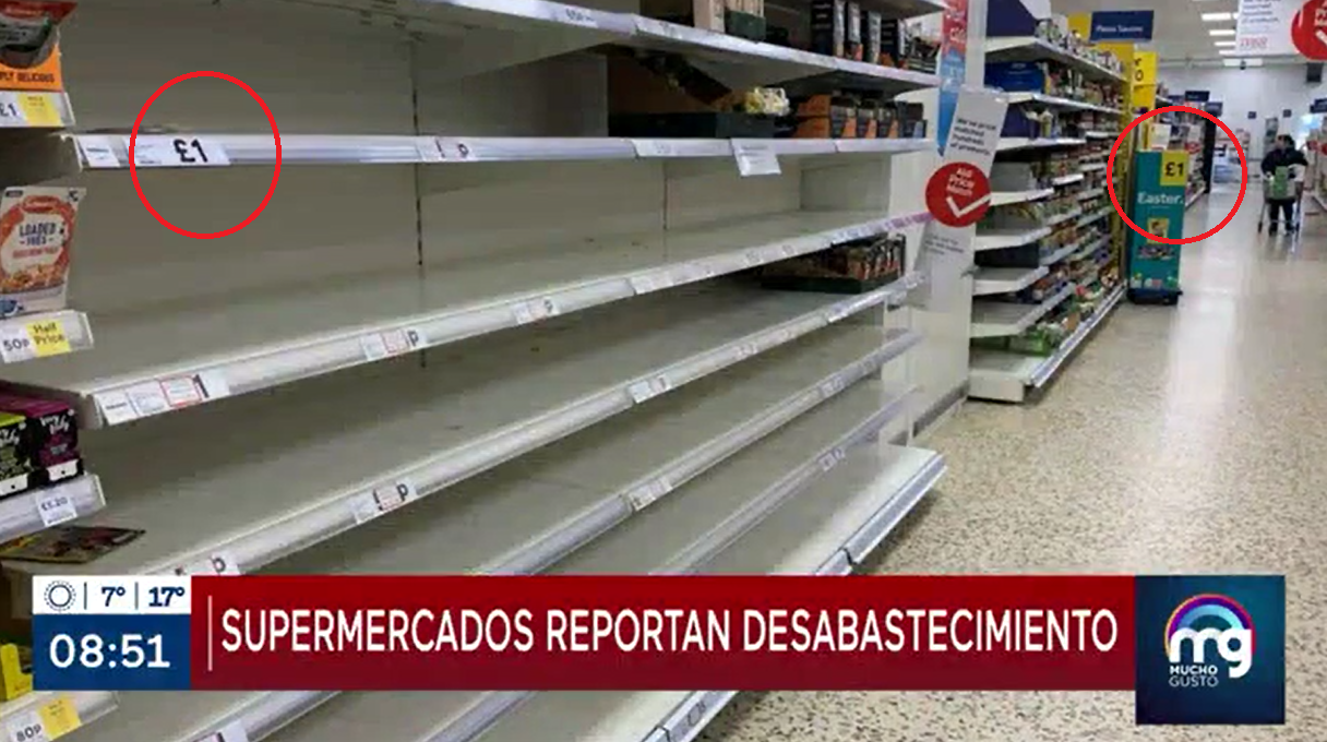 Mucho Gusto recibe críticas por usar imagen de supermercado desabastecido que no corresponde a Chile