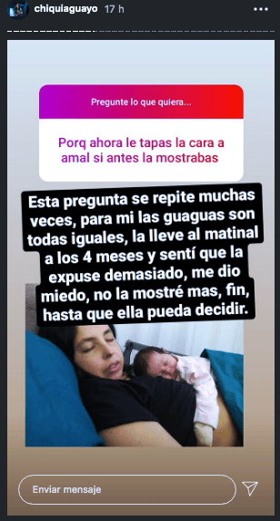 Chiqui Aguayo, por qué no muestra cara de su hija
