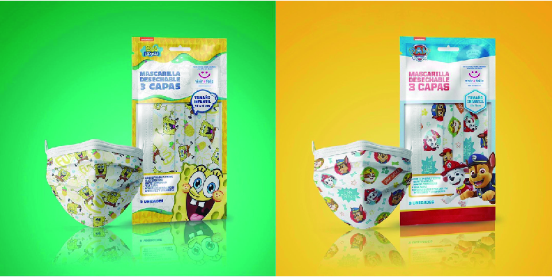 Mascarillas de Nickelodeon para ir en ayuda de niños con cáncer