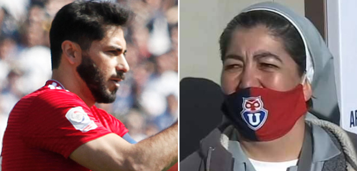 Religiosa con mascarilla de Universidad de Chile fue aprobada por Johnny Herrera