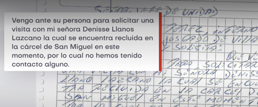 Hugo Bustamante pidió ver a su esposa