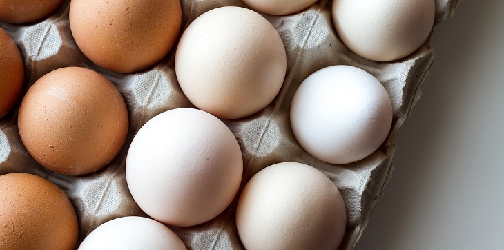 Diferencia de los huevos de color y blancos