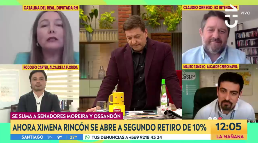 Julio César Rodríguez tuvo tenso cruce con diputada Del Real en CHV: "Usted falta a la verdad"
