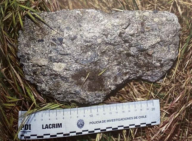 Piedra que habría sido utilizada durante el incidente