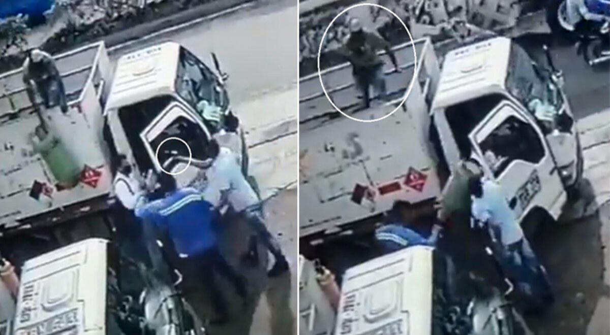 Trabajador frustró asalto lanzando un balón de gas justo en la cabeza del ladrón: momento es viral