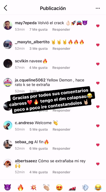 Nano Calderón se mostró contento con "bienvenida" de seguidores a Instagram: "Gracias por el apoyo"