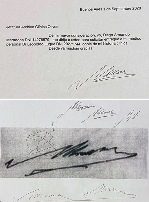 Firmas falsas Maradona