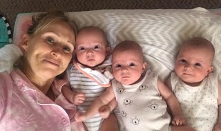 mujer de 44 años fue madre de trillizas