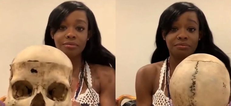 Azealia Banks en la palestra por mostrar cráneo de niña en entrevista y hervir a su gato muerto