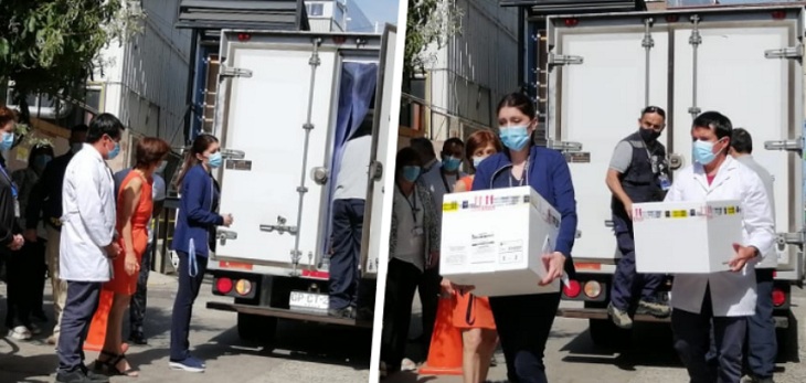 Llegan 600 vacunas de la primera dosis de Pfizer/BioNTech a la región de Valparaíso
