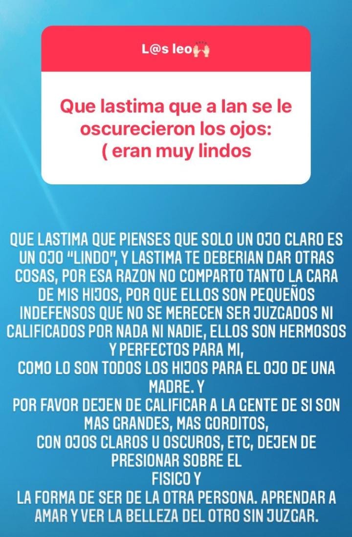 Melina Figueroa respondió duramente a seguidora que criticó forma de crianza de sus hijos