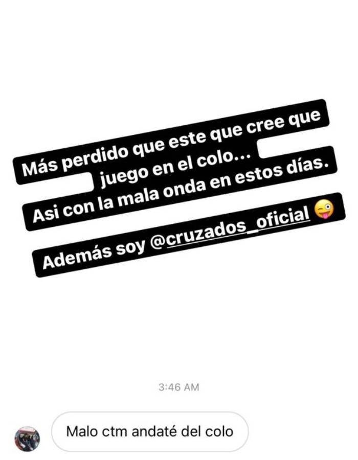 Cristián de la Fuente respondió a furioso mensaje de hincha que lo confundió con Ronald de la Fuente