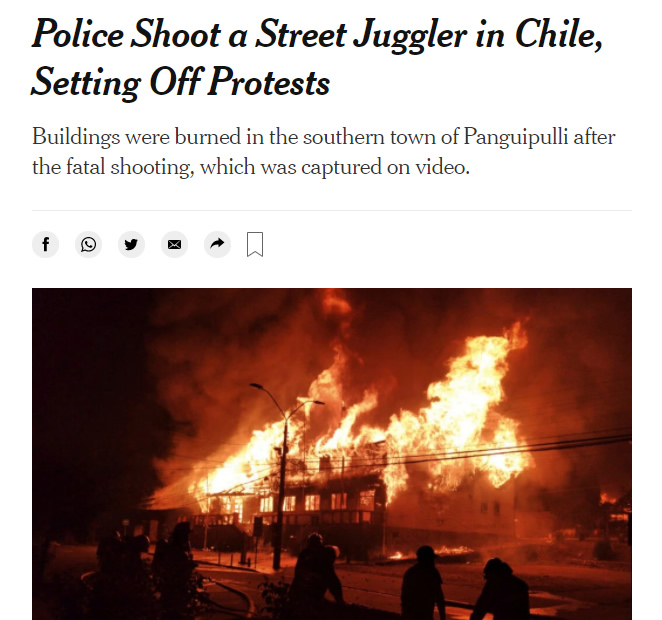 portadas internacionales por muerte de malabarista