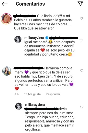 comentarios Millaray