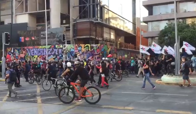 Plaza italia manifestación