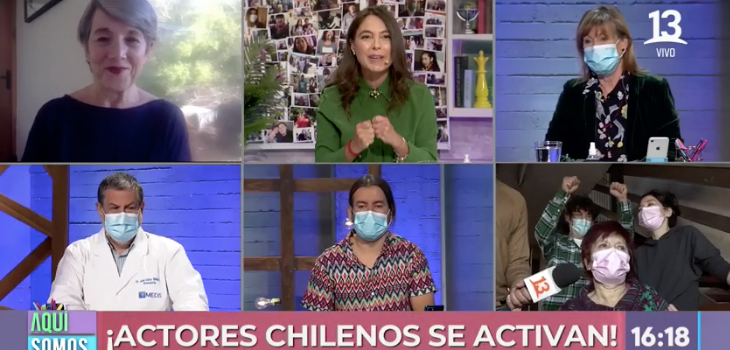 actores chilenos ayudan a mujer que confeccionaba vestuarios en obras