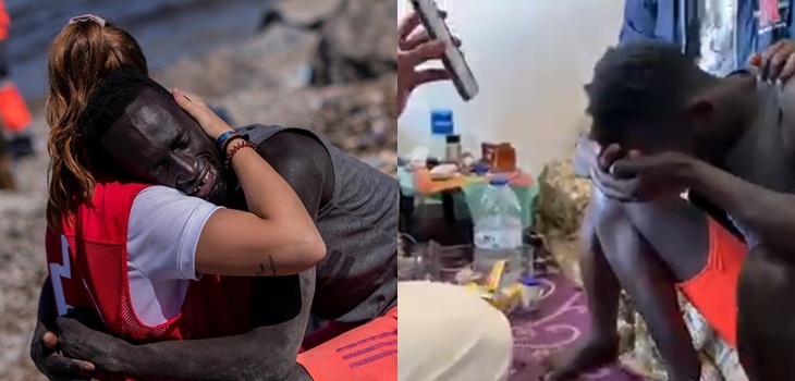 Joven rescatista de la Cruz Roja se reencontró con migrante que consoló a orilla del mar: "Jamás lo olvidaré"